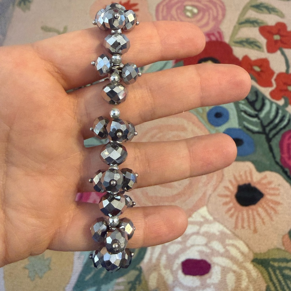 Elegant Silver Beaded Bracelet